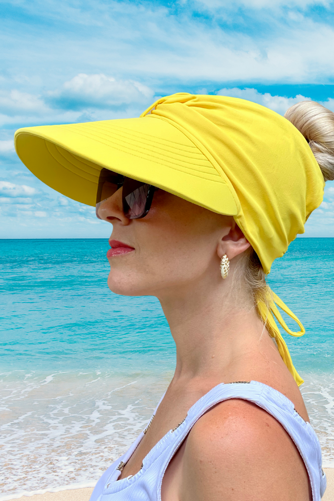 Cancun Visor Summer Hat - OS / YELLOW - Hellokini